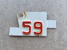 <!--F#f_0-->Original 1959 Alaska Aluminum License Tag Year Tab Single 59 AK Vintage Vehicle<!--F/-->