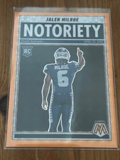 2025 Panini Mosaic Jalen Milroe Orange Notoriety rookie football card
