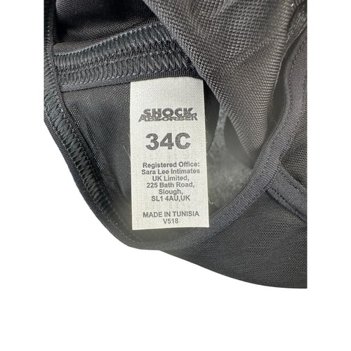 NWT Shock Absorber Black Keyhole Open Racerback Sports Bra Women's Size 34C - Picture 7 of 8