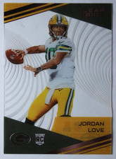 2020 Panini Chronicles Jordan Love Clear Vision ROOKIE Card #CV-4 RC Mint. rookie card picture