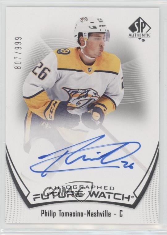 2021-22 SP Authentic Auto Future Watch 807/999 Philip Tomasino #143 Auto 0w6c