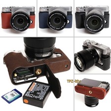 For Fujifilm XA3 Handmade Genuine Real Leather Half Camera Case Bag Cover