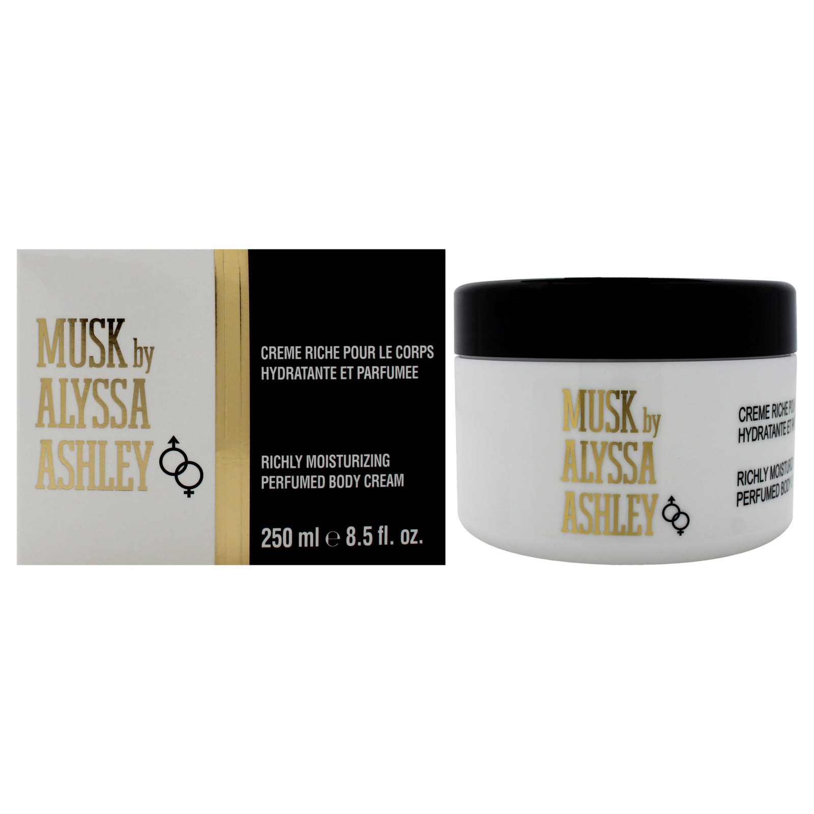 Musk Perfumed Body Cream by Alyssa Ashley for Unisex - 8.5 o