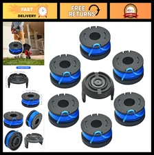 0.065" String Trimmer Line 10ft - 6 Spools + 1 Cap for Cordless Weed Wacker