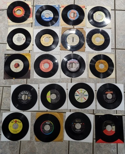 45 RPM Vinyl Records Lot of 20 Fleetwood Mac The Band Elton John The Trashmen