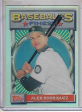 2001 TOPPS Finest baseball Alex Rodriguez Origins Refractor card #FO11 MARINERS