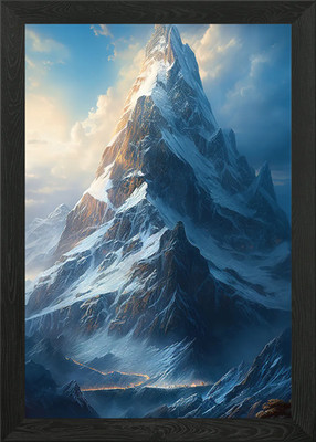 Magic mountain Framed Wall Art Poster Canvas Print Picture