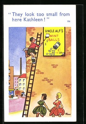 Künstler-AK sign. Trow: They look too small from here Kathleen! 