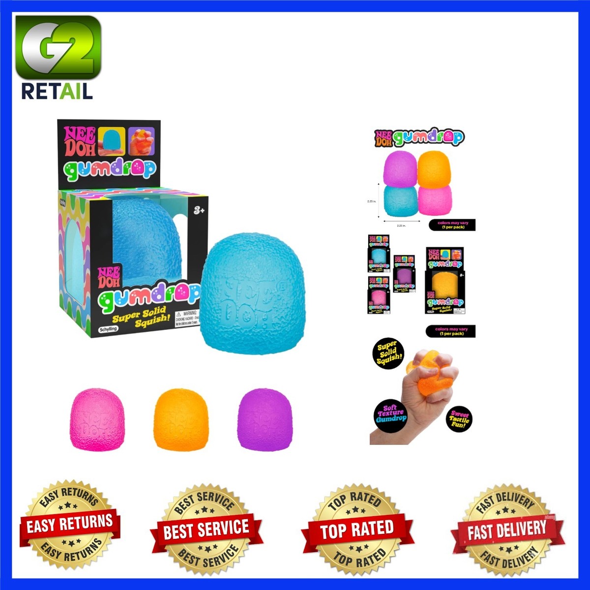Soft Texture NeeDoh Gumdrop - Fun Sensory Experience for Kids