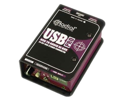 Radial USB-Pro Stereo USB Laptop DI 24-Bit Digital Audio Converter PROAUDIOSTAR