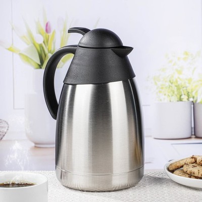 Isolierkanne 1,5L Thermoskanne Kaffe Tee Kanne Isolier Thermo Edelstahl