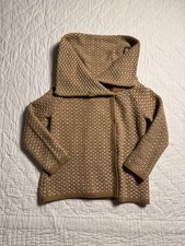 Cárdigan Suéter Banana Republic Mujer Marrón Hilo Italiano Cesta Tejido Talla S