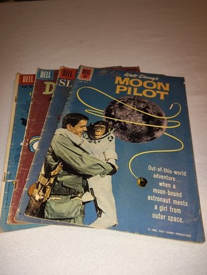4 Silver Age Dell Walt Disney's Comics Comic Books Donald Disneyland Aurora Moon