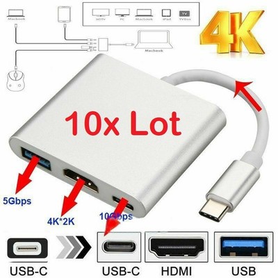 10xUSB Type C to HDMI HDTV TV Cable Adapter Converter For Macbook Android iPhone