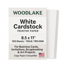White Cardstock Printer Paper 8.5 x 11 – 100 