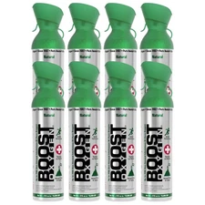 Boost Oxygen Large Natural 10 Liter Respiratory Support Health Canister, 8 Pack