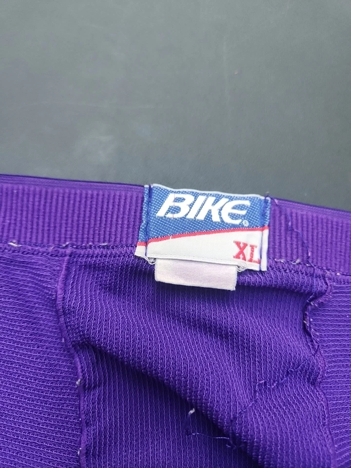 Pantalones Cortos Para Hombre Años 90 De Colección Bicicleta Atlética Spandex Bicicleta Ciclismo Púrpura Talla XL Foto 3 de 4