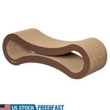 Reversible Cat Scratcher Lounge Bed Eco-Friendly Durable Cardboard Interactive