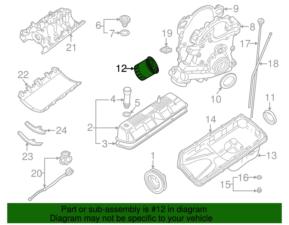 Filtro de óleo genuíno Land Rover Range Rover Discovery P38 Classic Defender ERR3340 - Imagem 3 de 3