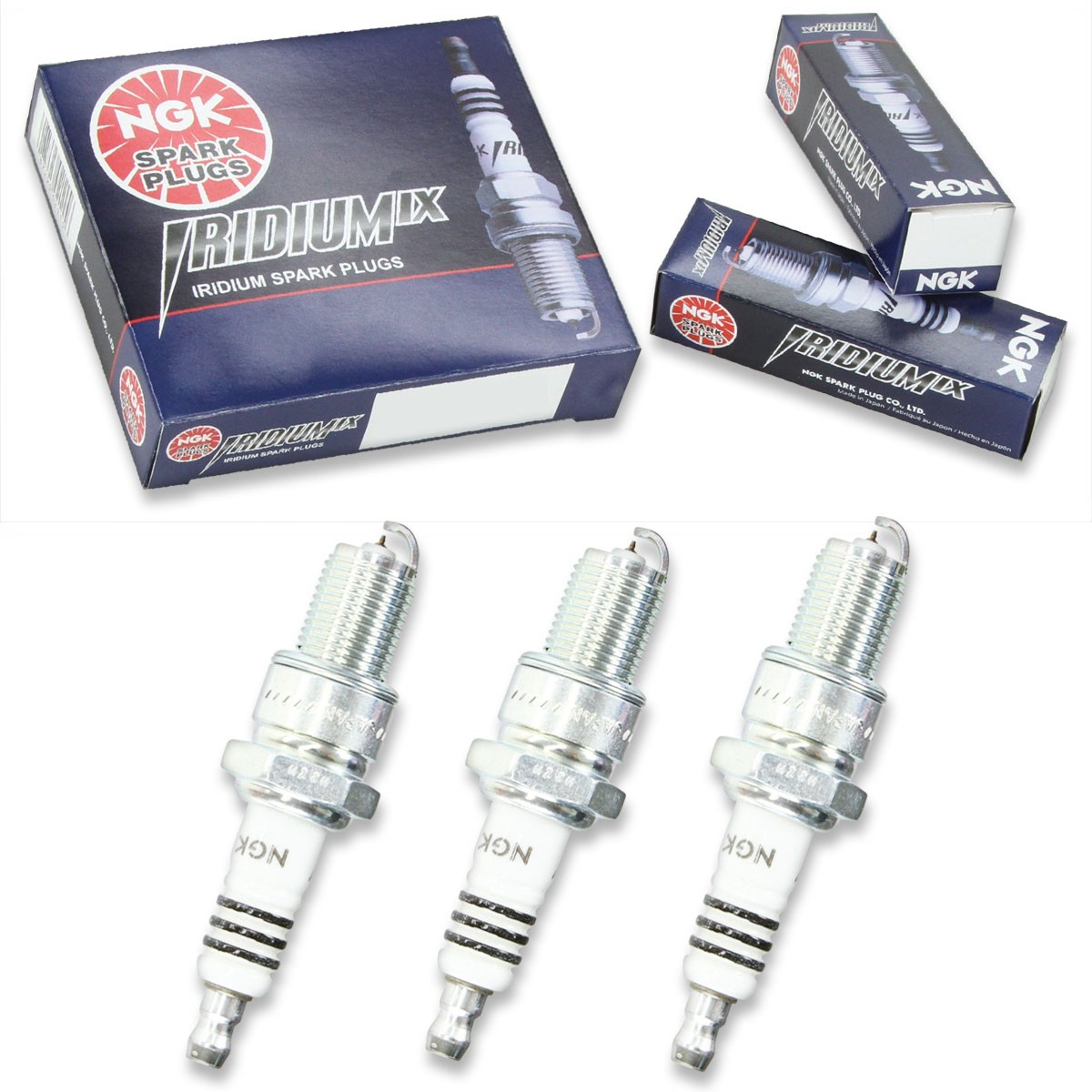 3 pcs NGK Iridium IX Spark Plugs for 1981 Suzuki LJ81 1.0L L3 - Engine Kit cb