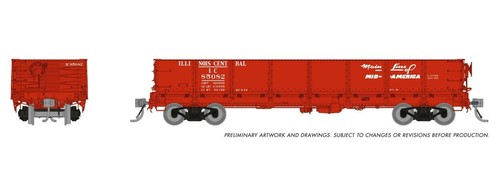 Góndola Rapido ~ Escala HO ~ 40' Drop Bottom ~ Illinois Central #85207 | Condition: New