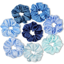 Satin Hair Scrunchies: Cute, Big Pony Tail Holders for Thick, Curly Hair - No Cr