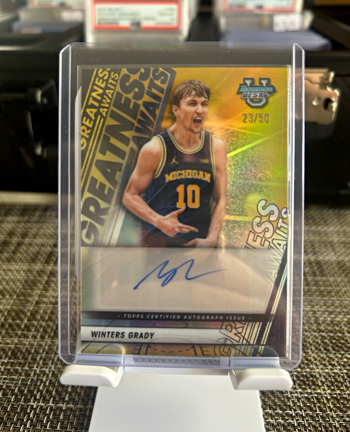 Winters Grady 2025/26 Bowman U Best Greatness Awaits Auto GA-WG #23/50