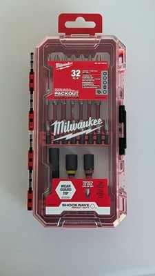 Milwaukee 48-32-4004 SHOCKWAVE Impact Driver Bit Set of 32 Pieces, Open box 