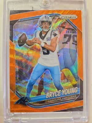 2025 Panini Prizm Bryce Young Orange Wave SP 32/65