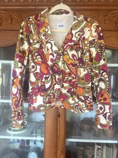 VINTAGE MOSCHINO CHEAP AND CHIC SIZE S WOMEN GEOMETRIC PRINT TAILORED BLAZER