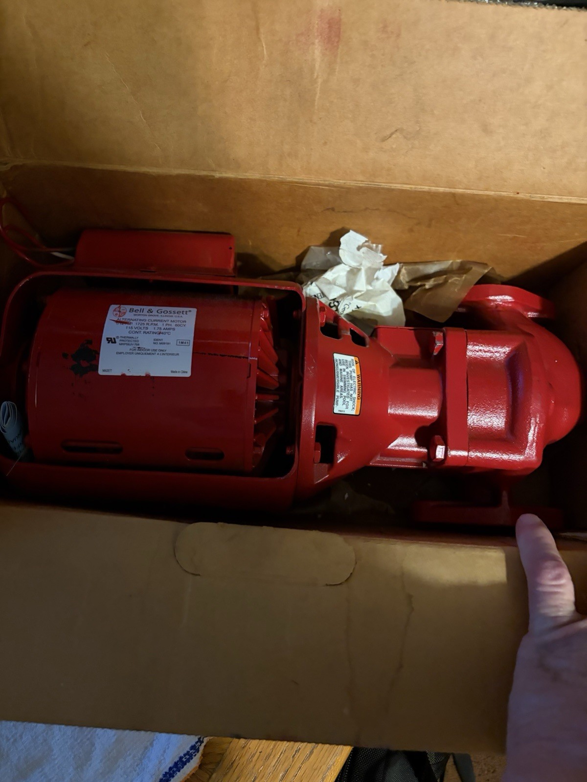 Bell & Gossett Series 100IB 1/12 HP Booster Pump Part # 106189