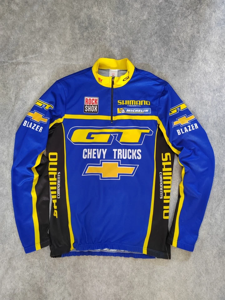 De Marchi Rock Shox GT Chevy Trucks Shimano Adults Cycling Jersey Size Medium - Image 2 of 4