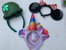 3 Children’s Size Headbands Dress-up Minnie Unicorn Leprechaun