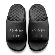 A'ja Wilson Las Vegas Aces ISlide Unisex Round 21 Motive Slide Sandals - Blac...