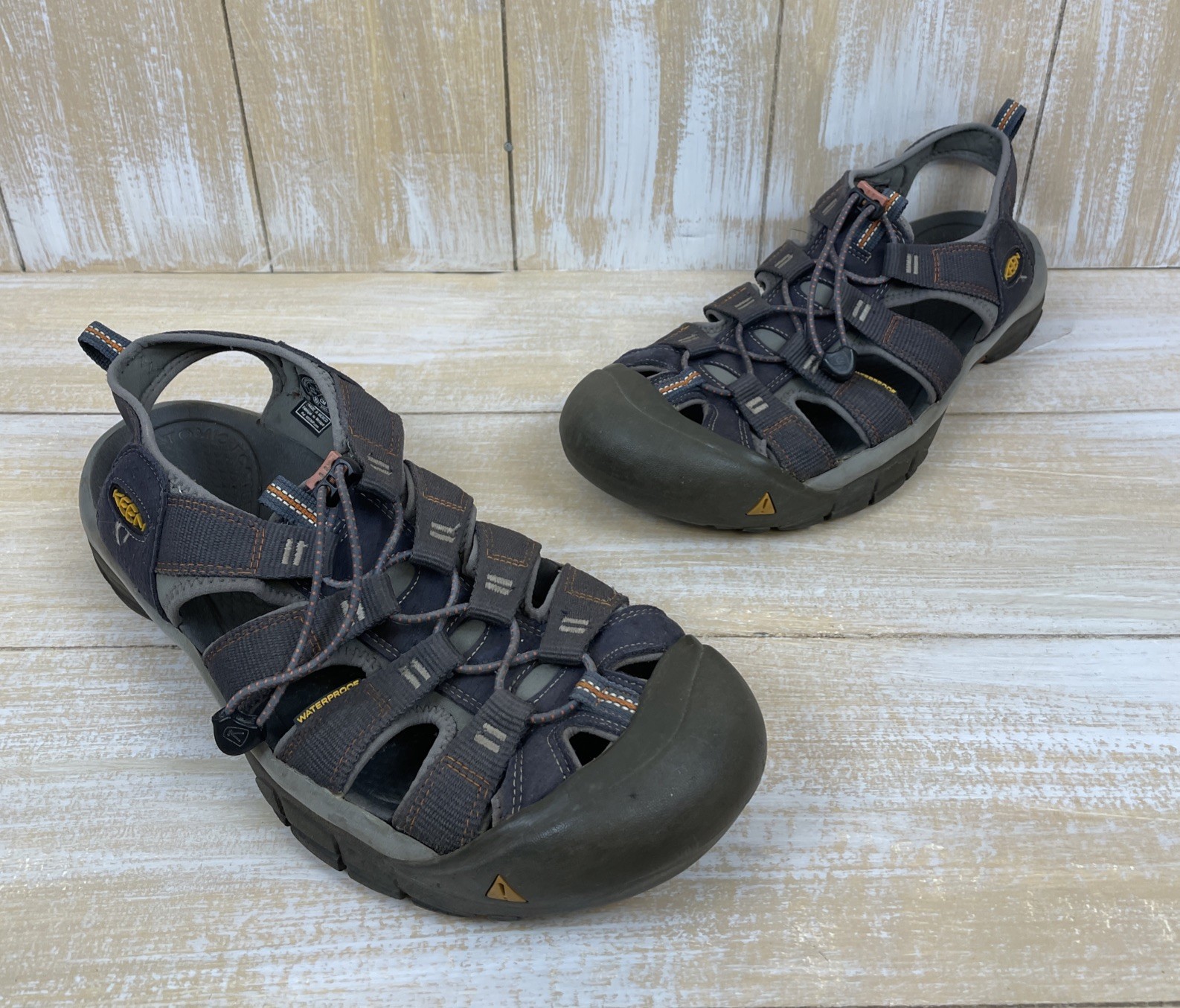 KEEN Sandali Impermeabili Uomo Taglia 15 Grigio Allacciatura Elasticizzata