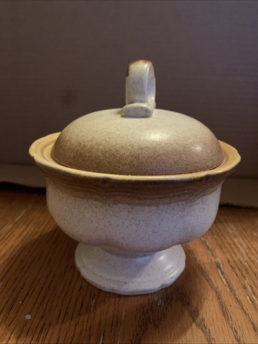 Vintage Mikasa Whole Wheat E8000 Covered Sugar Bowl Japan Stoneware Sh14 - Picture 2 of 8