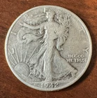 1942-P Walking Liberty Half Dollar 90% Silver Coin (No Mint Mark)