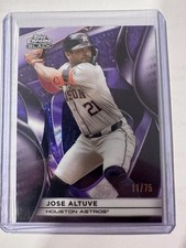 Topps 2023 Chrome Black Purple Refractor Jose Altuve #139 /75 Astros