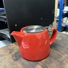 Brand New With Imperfections 18oz Red Stump Tea Pot Stacking