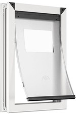 Rescumascer Aluminum Medium Dog Door for Door, Doggie Door with Two Sliding...