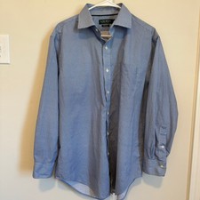 Lauren Ralph Lauren men  s button down shirt blue 16 1/2 32/33