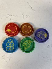 Vtech Chomp and Count Dino Replacement Part Toy Coins Set of 5 Colors Foods