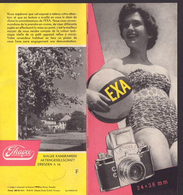 DRESDEN / CAMERA FACTORY ''EXAKTA'' EXA IHAGEE booklet in 1955