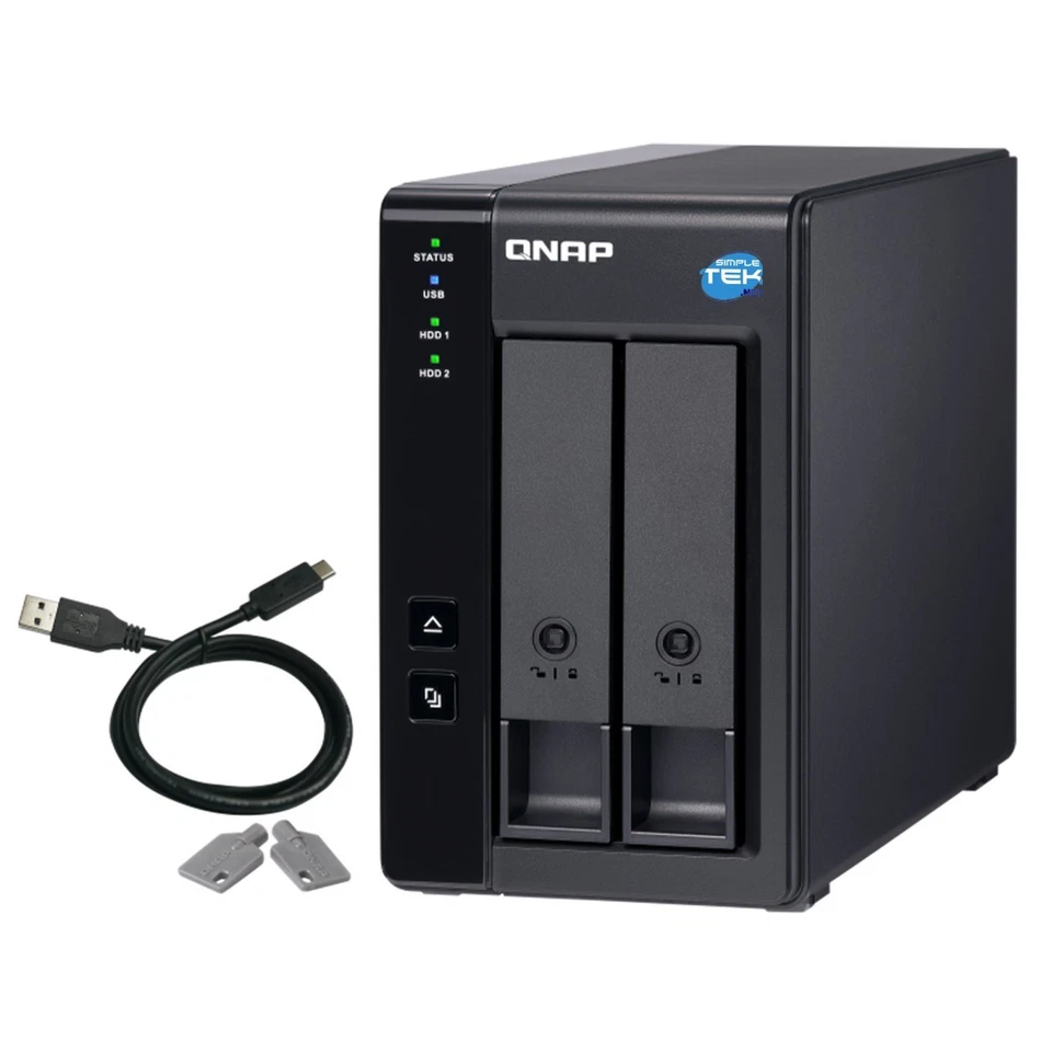 Qnap Tr-002 Das Storage 2-Bay RAID Slot Double 3.5" USB-C Hard Disk HDD SSD - Image 2 of 4