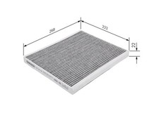Innenraumfilter Aktivkohle 268Mm für Fiat 0.9 1.0 1.3 1.4 1.6 1.7 2.0 ab 09->