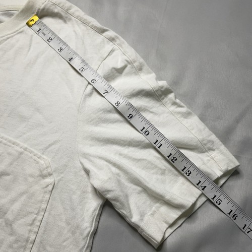G-Star RAW White Short Sleeve Cotton Pocket Loose Fit T-Shirt Mens Size L Soft - Picture 10 of 12