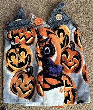 Set of 3 Halloween Crochet Top Kitchen Towels