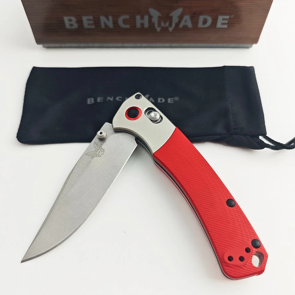Benchmade 15085 Mini Curved River Red Handle CPM-S30V AXIS® Lock Pocketknife - Image 3 of 4