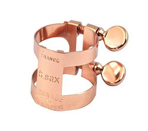 Bonado soprano saxophone ligature reverse tighten pink gold plated finish 2257U-image