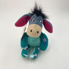 Disney Store Dinosaur Eeyore Plush Winnie the Pooh Teal Dragon Costume 9 inch